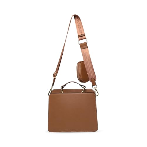 Steve Madden Women's Steve Madden Bevelyn Convertible Crossbody Bag, Nutshell, One Size