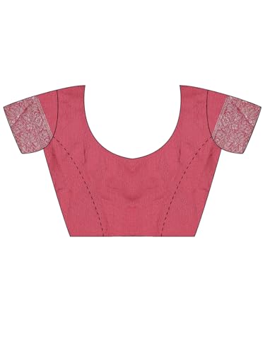 AKHILAM Women's Mauve Silk Blend Ethnic Motif Printed Saree With Unstitched Blouse Piece (PAL1002_AI)