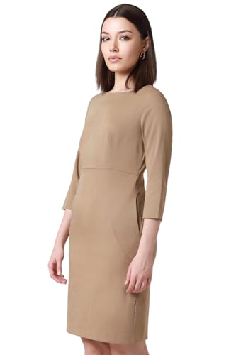 Van Heusen Women's PolyesterBlend Modern Mid-Thigh Length Dress (VWDRFRGP734319_Brown