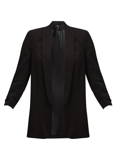 VERO MODA Womens Solid Single Breasted Blazer Jet Black