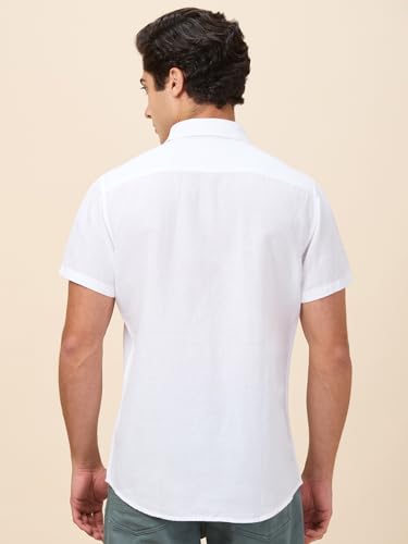 Being Human White Slim Fit Regular Collar Men's Shirt Clothing