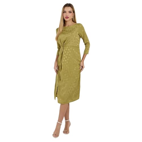 Styli Women Sheath Midi Dress |Perfect for Casual & Semi-Formal Occasions Yellow