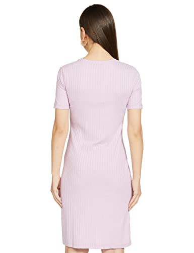 Max Women's Polyester Classic Calf Length Dress (Lilac)