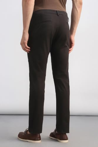 Men Black Solid Casual Trousers