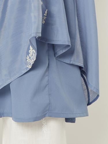 Max Women Embroidered A-Line Kurta(Blue_XXL)