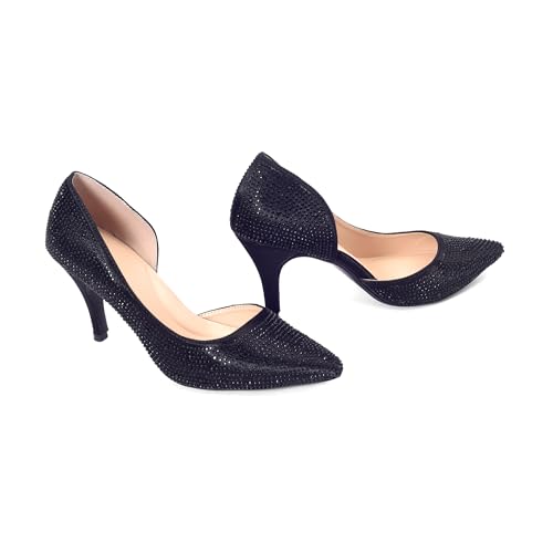 Lino Perros Diamond Studded Slim Pumps