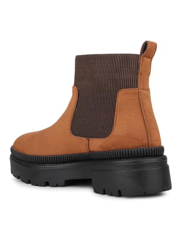 Inc.5 Womens Tan Casual Solid Round Toe Chelsea Boots