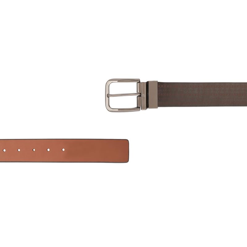 United Colors of Benetton Men's Reversible Leather Belt Elkin | Color - Chocolate+Tan | XL 110Cm | Formal & Casual | Ideal For Gifting