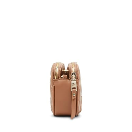 Steve Madden Womens Steve Madden Bdaisy Double Zip Crossbody, Cognac, One Size