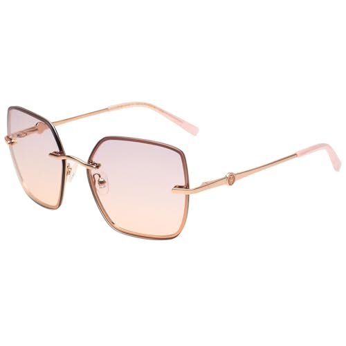 Tommy Hilfiger|Gold Full-rim Frame Square Sunglasses|100% UV Protected (Uv 400) Pink Gradient Faded Lens|Women's | Large | TH 2622 C5 ROGDBEIBR 56 S