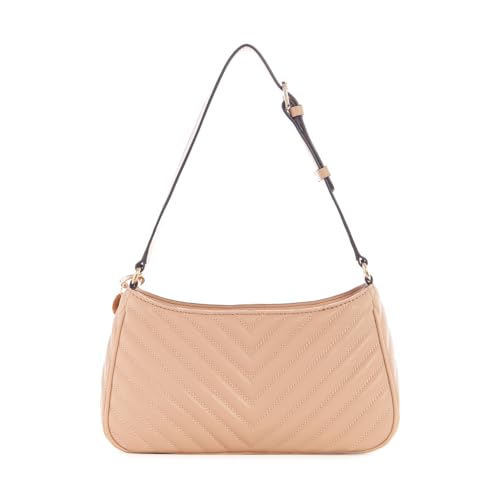 Guess Women's Beige Quilted Shoulder Bag| Ladies Purse Handbags | Gift For Ladies