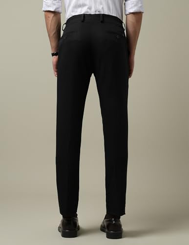 Arrow Men's Twill 1851 Pleated Trousers (ARAKTR2152_Black_30)