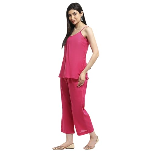 Biba Women Pink Modal Blend Layered Kurta Set_42