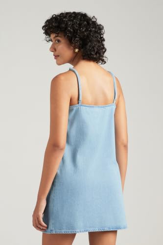 American Eagle Denim Embroidered Mini Dress