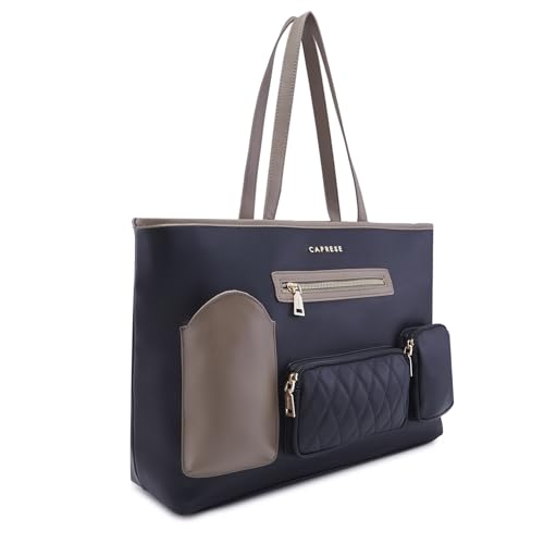 Caprese Roberta Tote Bag for Women (Large, Black)