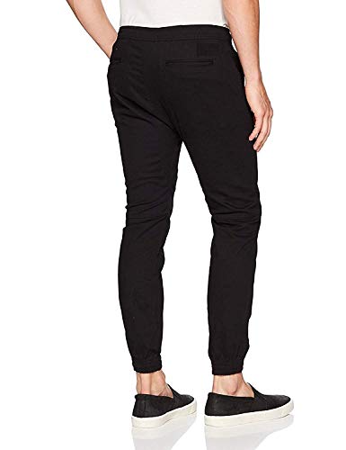 Krystle Men's Casual Slim Fit Soft Twill Jogger Pants Size 28 Black