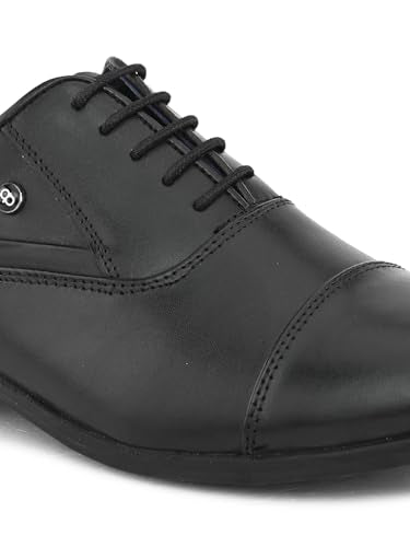 pelle albero Men's Black Leather Lace-Up Formal Oxford PA-SF-F1874_Black_39