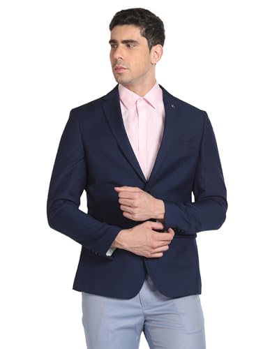 Arrow Men's Single Breasted Regular Blazer (ARAGBZ5084_Navy