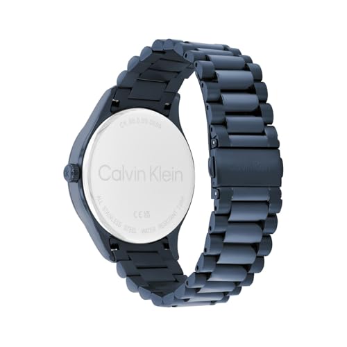 Calvin Klein Iconic Qtz Basic Blue Round Dial Unisex Watch|Stainless Steel Material|Multi Color Band - 25300026