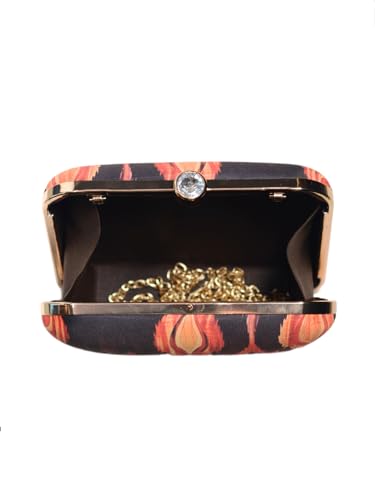 Artklim Multicoloured Ikkat Printed Clutch