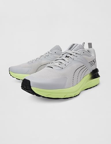Puma, Unisex-Adult, Hypnotic Res, Cool Light Gray-Black-Yellow Alert, Sneaker, 10UK, (40221008)