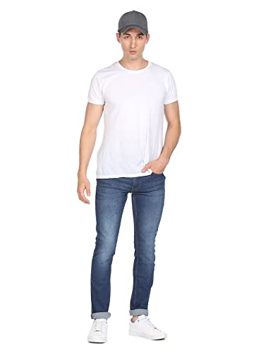 U.S. POLO ASSN. Men Blue Stone Wash Regallo Skinny Fit Jeans