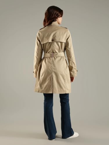 Tommy Hilfiger Solid Regular Fit Cotton Trench Coat