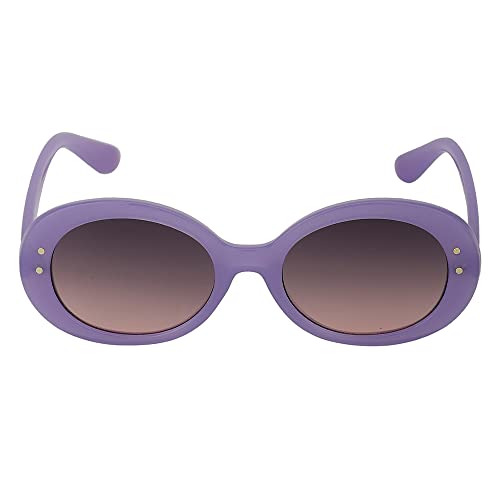 Carlton London Girl's Black Lens & Purple Oval Sunglasses