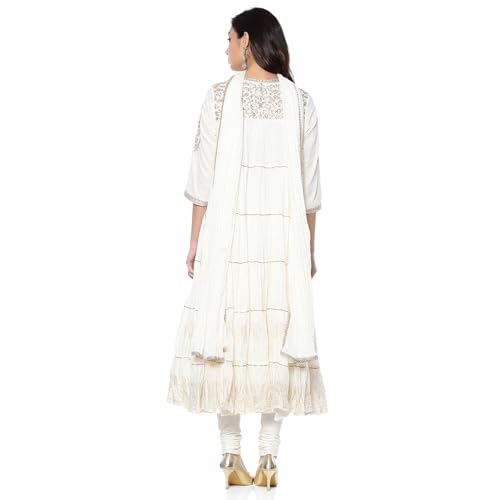 BIBA Women's Cotton Kurta Sets (SKDUTSV10169AW24OWHT_White