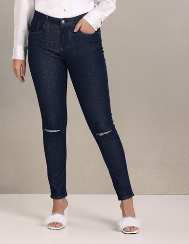 U.S. POLO ASSN. Women's Skinny Jeans (Uwaw22Jn032- Mid Blue_30)