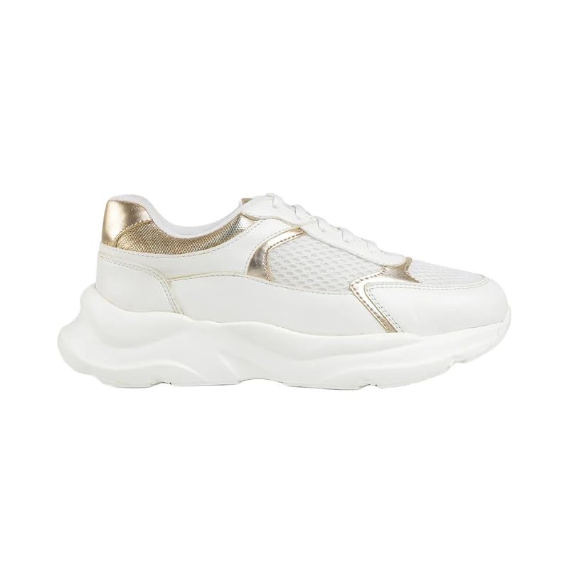 tresmode White Gold Women's Sneakers in Size 5 UK / 38 EU