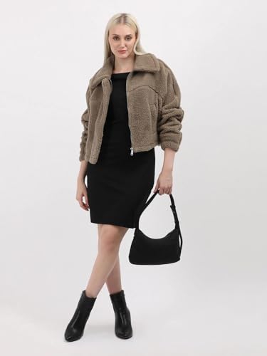 Calvin Klein Jeans Women's A-Line Coat (J224590PAV_Brindle