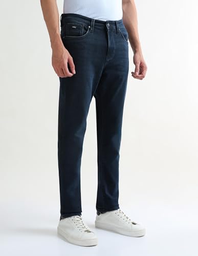 Arrow Newyork Men's Soho Slim Tapered Fit Stone Washed Jeans