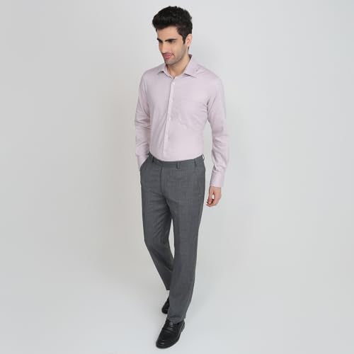 Raymond Fawn Solid Chambray Pattern Men Long Sleeve Casual Shirt