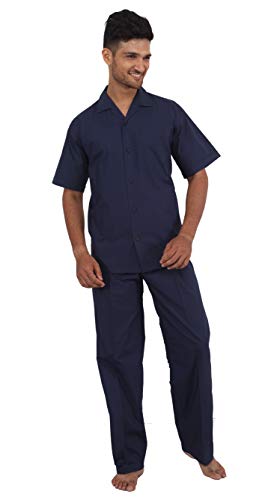 TATWAM Mens Cotton Half Sleeve Nightwear NS2533H_4XL_Navy