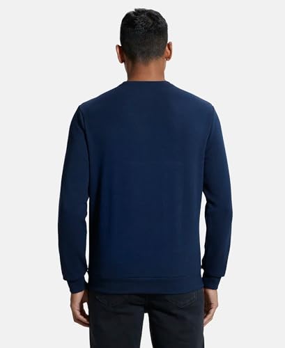 Jockey Men's Cotton Round Neck Sweat Shirt IM11_Navy_L