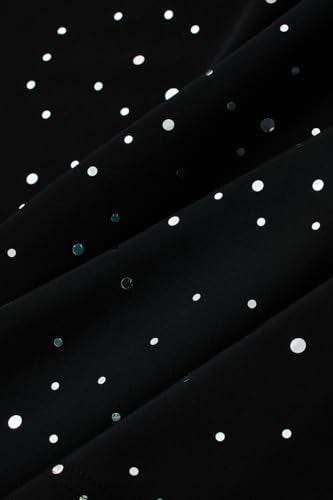 SNITCH Men's Polo T-Shirt | Polka Dot Pattern & Buttoned Closure | Premium Nylon Spandex Blend Fabric, Breathable & Stretchable Material | Casual & Semi-Formal Wear | Black