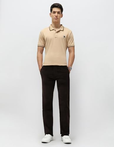 U.S.Polo Association Men's Riley Straight Fit Corduroy Trousers (USTRO070R_Brown_30)