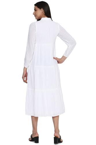 American Eagle Women's Cotton Blend A-Line Midi Dress (WEA0397047100_White