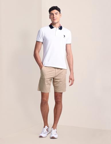 U.S. POLO ASSN. Slim Straight Fit Twill Shorts Khaki