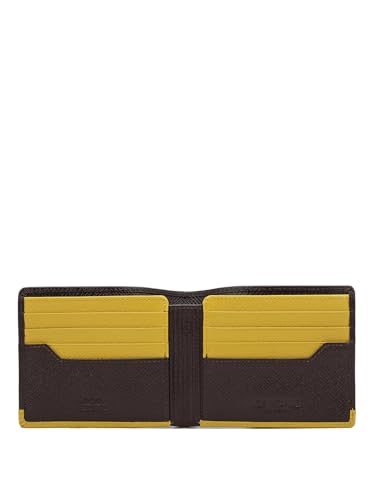 Da Milano Genuine Leather Brown Bifold Mens Wallet with Multicard Slot (10381)