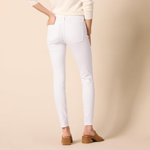Amazon Essentials Women's Skinny Jean Pant, White, 6 Short