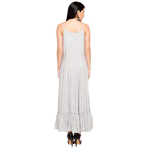 BIBA Women YARNDYED Mix and Match(Dresses 14874_White Gray_34)