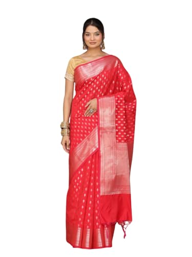 HAIDER ALI AND SONS Silk Saree for Women | Traditional Saree Banarsi Design with Blouse Piece for Women & Girls | Art Silk saree 6.50 Meters (Saree - 5.50 Mtrs, Blouse Piece - 100 Cms) |