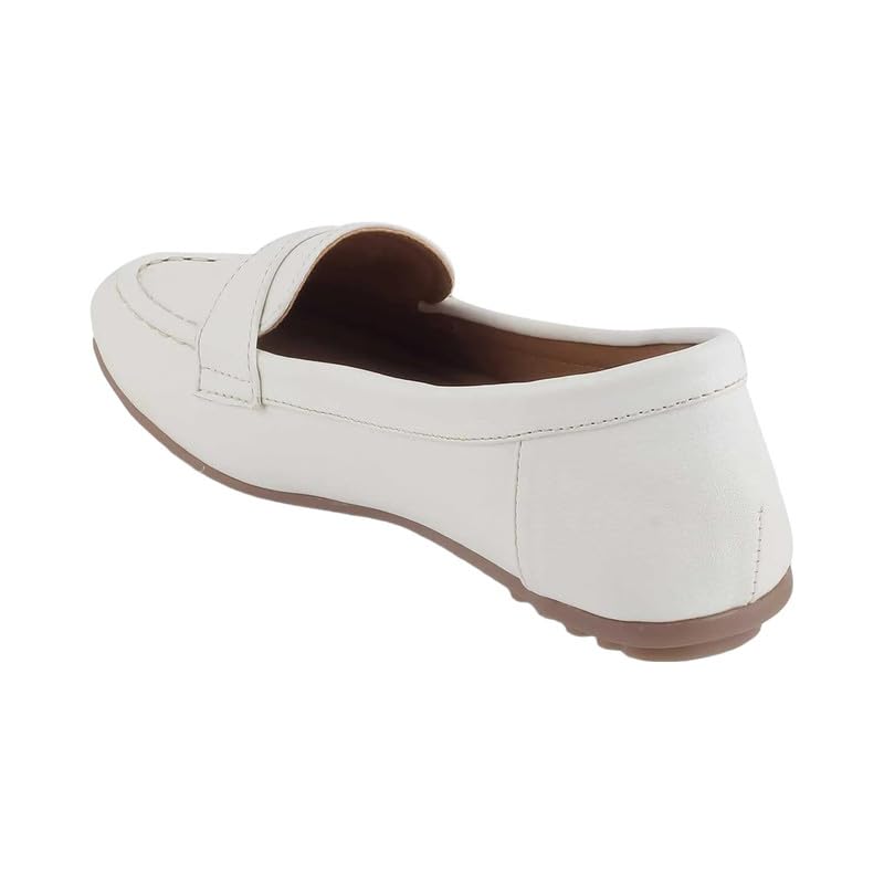 tresmode Sativa White Women's Casual Loafers in Size 3 UK / 36 EU