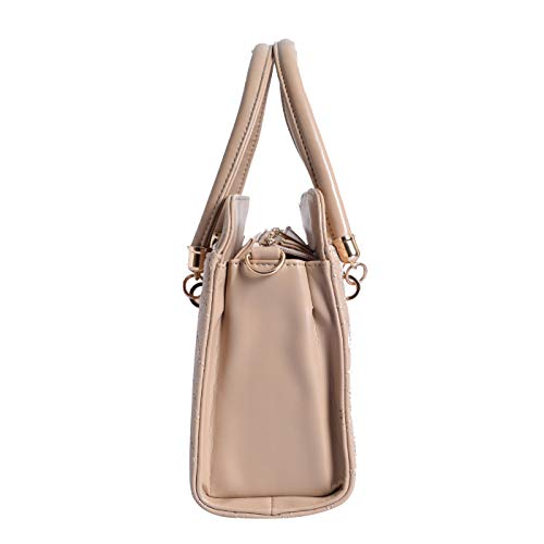 Lino Perros Women's Faux Leather Handbag (Beige)