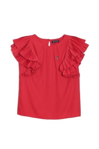 Allen Solly Girls Red Solid Casual Top
