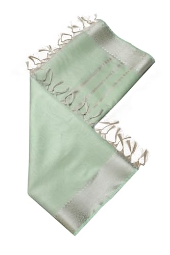 Soch Womens Sea Green Polyester Solid Dupatta