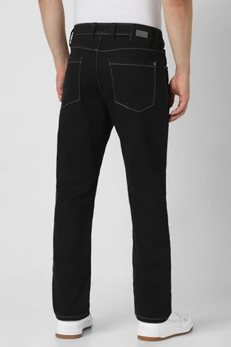 Men Black Dark Wash Jeans