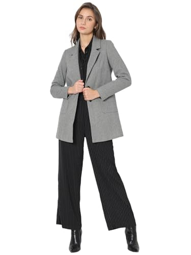 VERO MODA Women's A-Line Coat (10315161- Grey